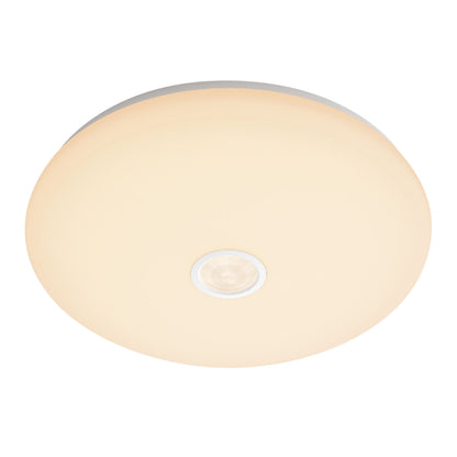 Philips Mauve LED loftlampe med bevægelsessensor 16 W rund hvid glat frostet overflade varm hvid belysning.