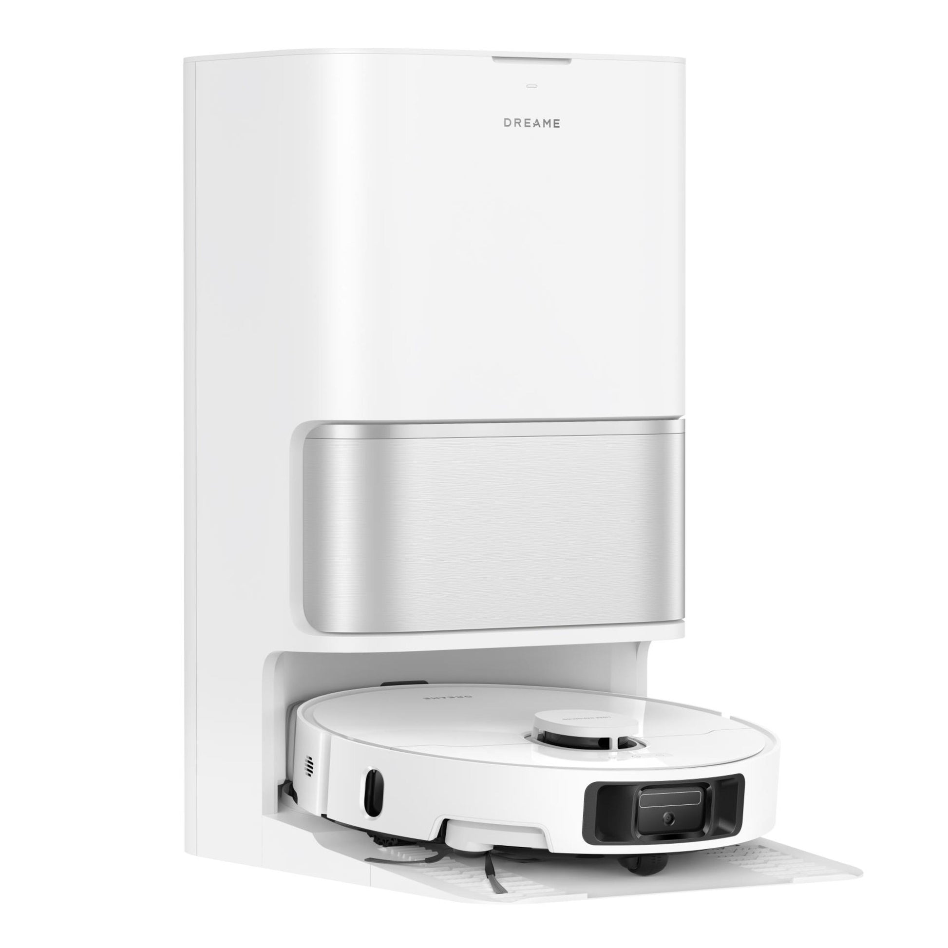 Dreame L10s Ultra Gen 3 robotstøvsuger i basestation til automatisk støvsugning og gulvvask.