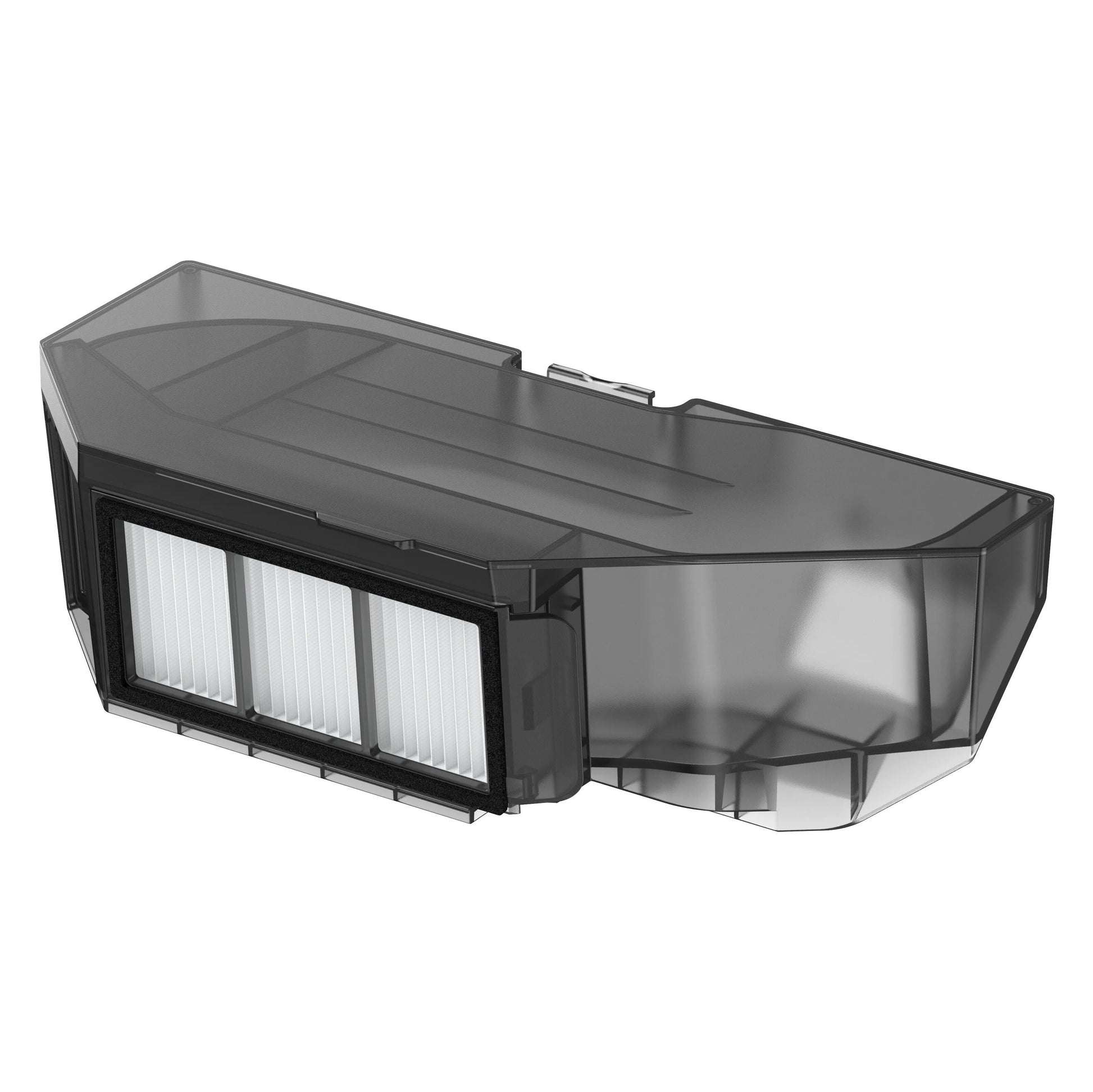Dreame støvfilter til robotstøvsuger 1-pak grå, transparent plast, vaskbart design, rektangulær med støvrum.