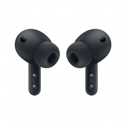 Samsung Galaxy Buds4 Pro trådløse høretelefoner sort med L og R mærker, aktiv støjreduktion, 24-bit Hi-Fi-lyd.