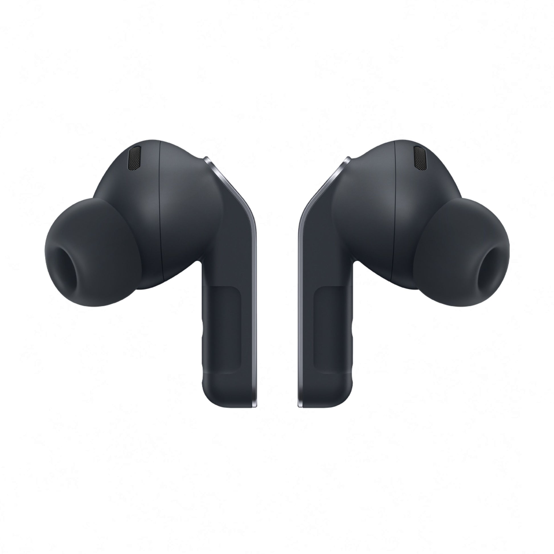 Samsung Galaxy Buds4 Pro trådløse ørepropper sort, silikone ørepropper, 24-bit Hi-Fi lyd, aktiv støjreduktion vises forfra.