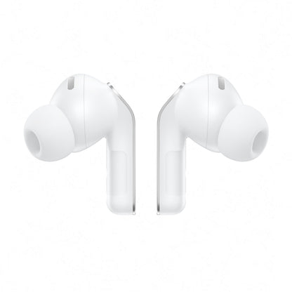 Samsung Galaxy Buds4 Pro hvide trådløse in-ear høretelefoner med silikone ørepropper og aktiv støjreduktion.
