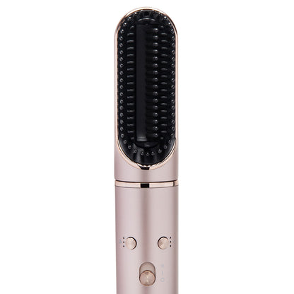Multistyler 7-i-1 hårtørrer, rosaguld med sorte børster og knapper, BLDC-motor.