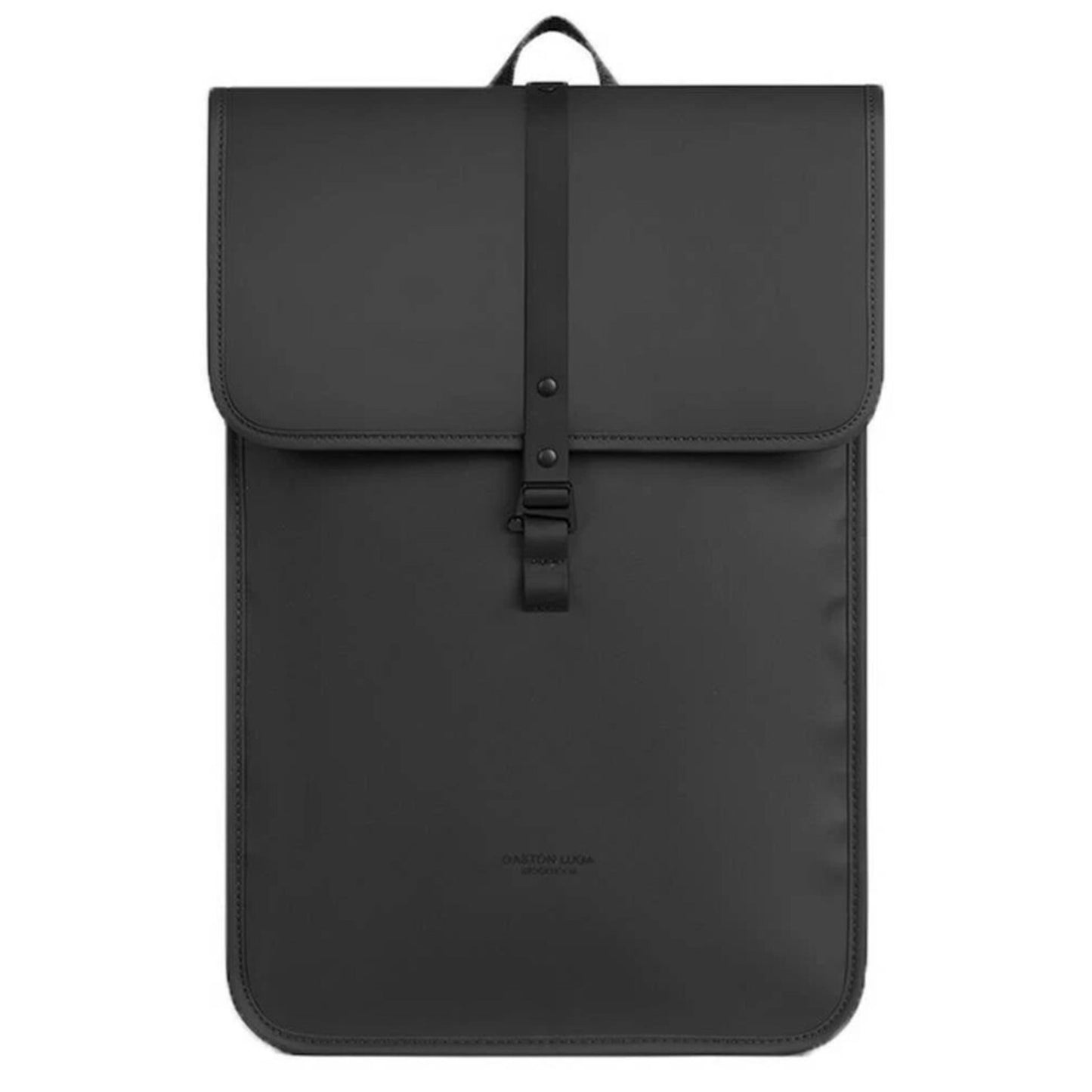 Gaston Luga Däsh Backpack 13/14" sort vandafvisende computer-rygsæk, rektangulær, flaplukning, én frontspænde.