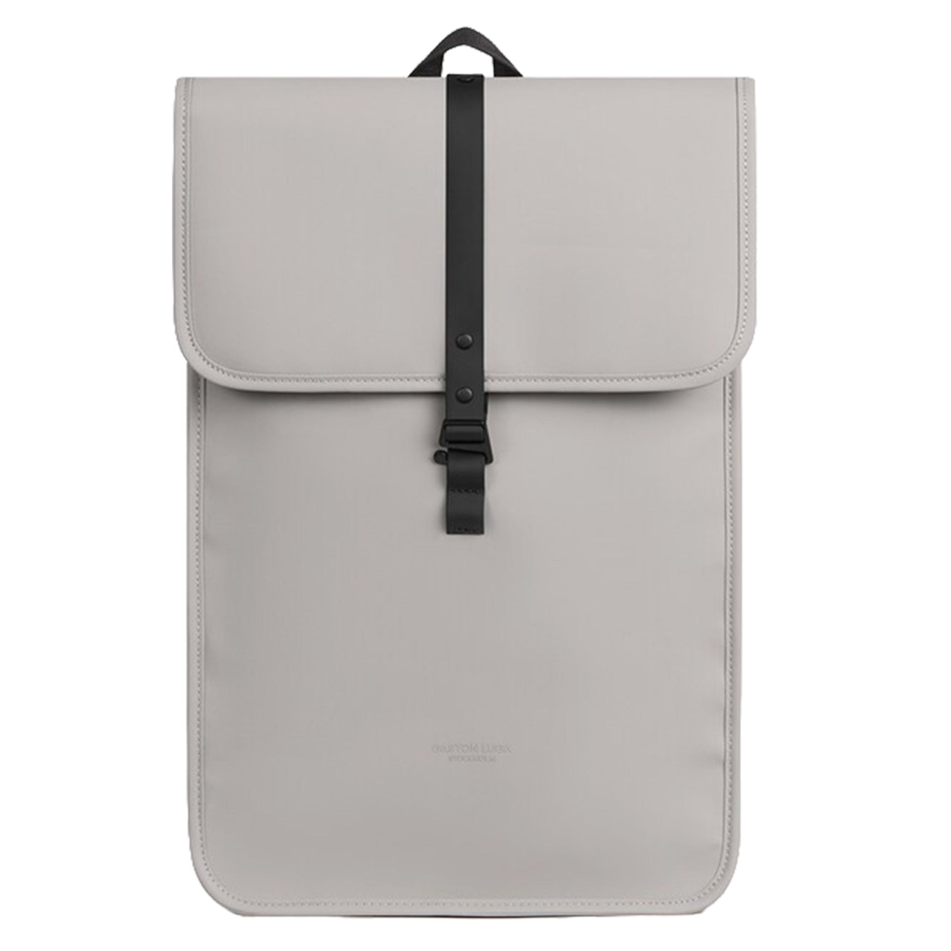Gaston Luga Däsh Backpack 13/14" taupe computer rygsæk, flaplukning, sort rem/spænde, lille hank, passer til 14" laptop.