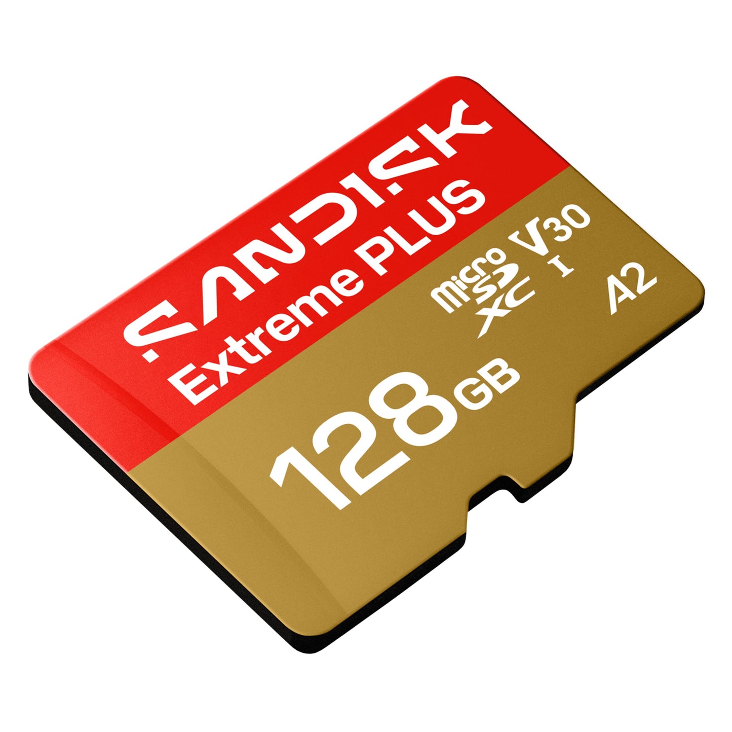 SanDisk Extreme PLUS microSDXC 128GB 250/120MBs A2 V30 UHS-I kort.