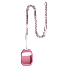 ZTE urværnsbeskyttelse med rosa/hvid justerbar nakkestrop og silikoneholder til Watch K2/K2 Pro.