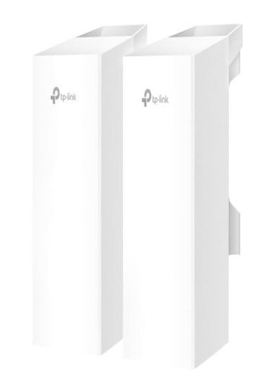 TP-Link EAP211-Bridge KIT trådløs netværksbro 2-pak hvide rektangulære enheder med Gigabit Ethernet-port.