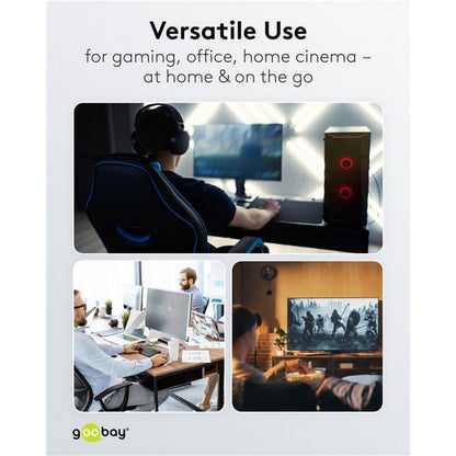 USB-C-adapter 90° vinklet med USB4-understøttelse tekst: AV-Cables.dk velegnet til gaming, kontor og hjemmebio.