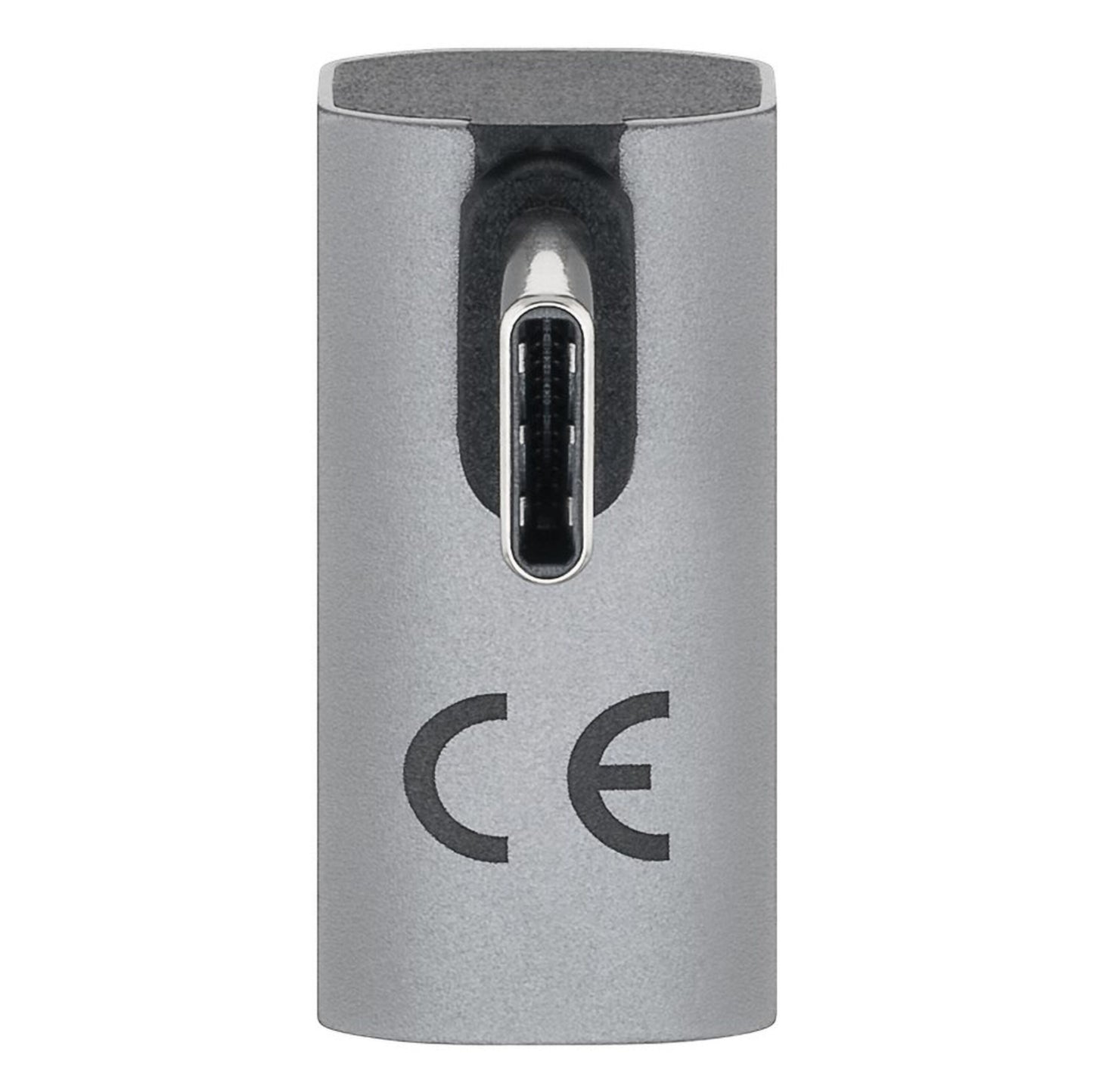 USB-C vinkeladapter 90°, USB4-understøttelse, CE-mærket metalhus, hanstik, opretstående 90 graders design.