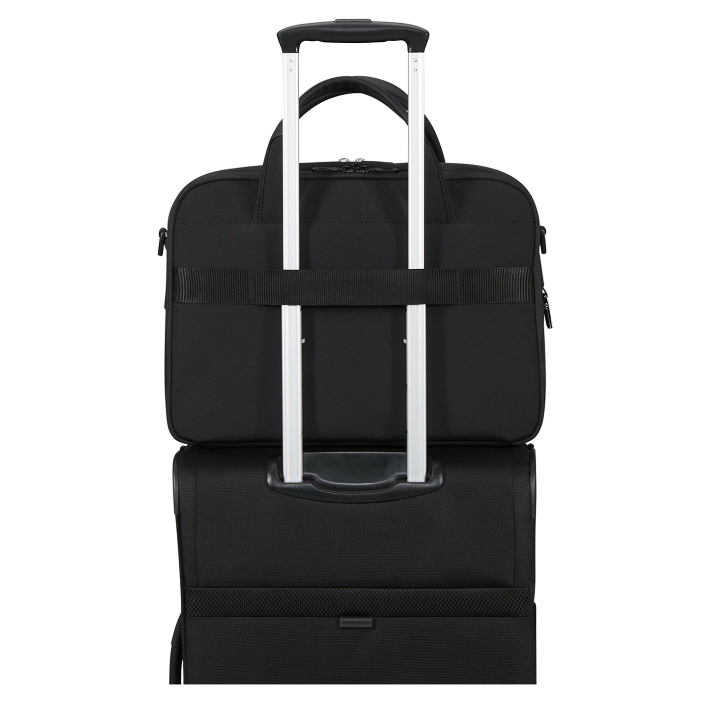 Samsonite Moderne Computer Taske 15,6" sort, vandafvisende, passer til laptops op til 15", rem til fastgørelse på kuffert.