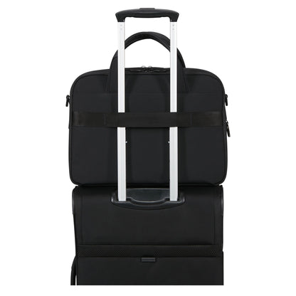 Samsonite Moderne Computer Taske 15,6" sort, vandafvisende, passer til laptops op til 15", rem til fastgørelse på kuffert.