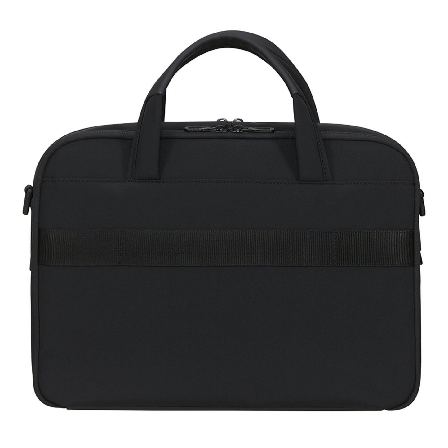 Samsonite Moderne Computer Taske 15,6" sort med to håndtag, frontrem og lynlås øverst.