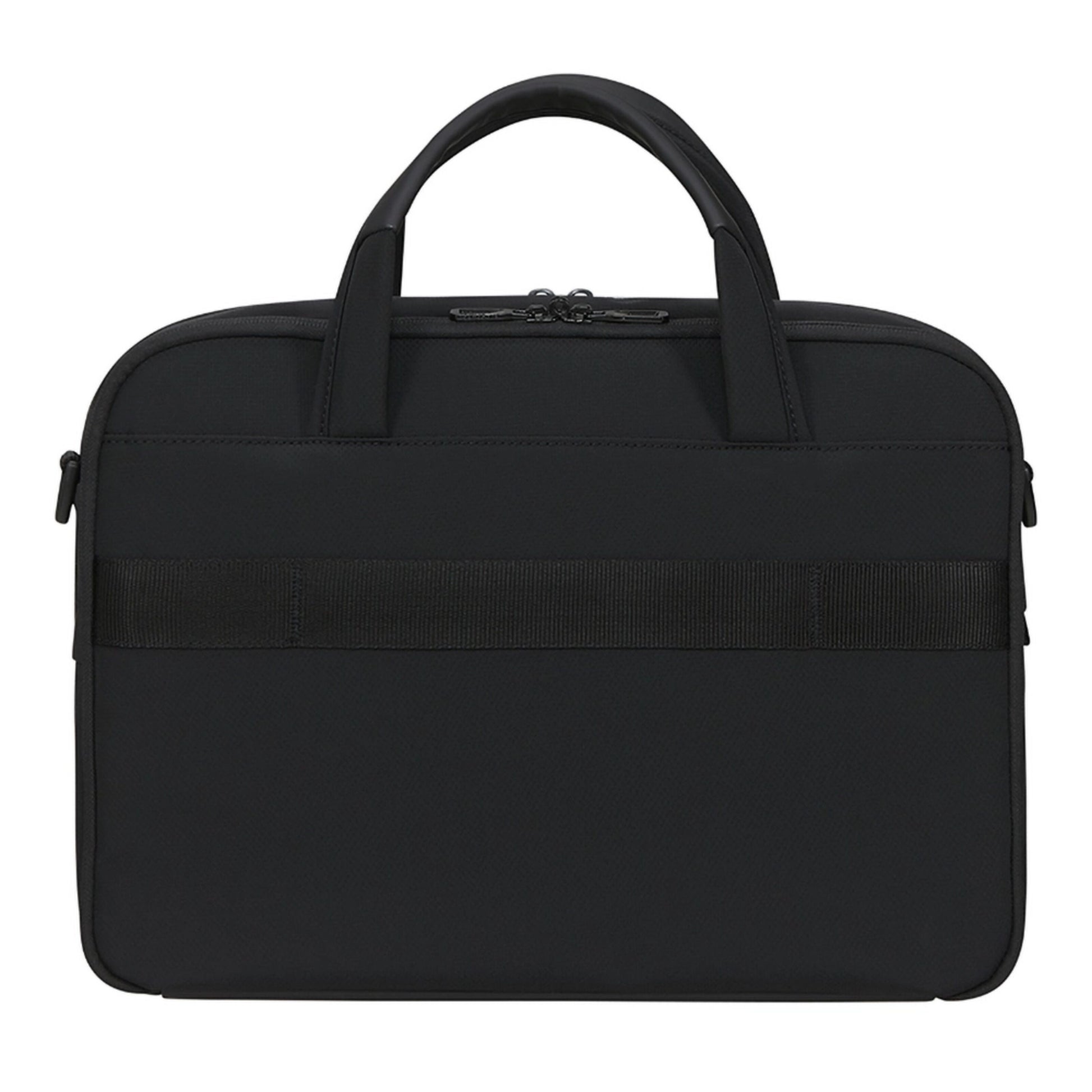 Samsonite Moderne Computer Taske 15,6" sort med to håndtag, frontrem og lynlås øverst.