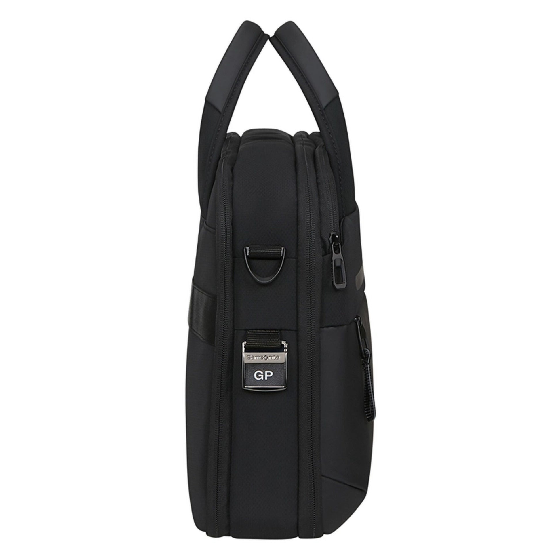 Samsonite Moderne Computer Taske 15,6" sort, to håndtag, lynlås-lomme, metal GP clip, ring og polstring, vandafvisende.