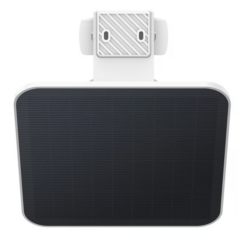 EUFY eufyCam S4 sort rektangulært solcellepanel med hvidt beslag, til overvågningssystem (2-pak), AI-detektering.