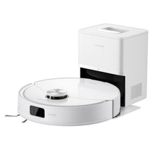 Roborock Q10 VF+ robotstøvsuger, hvid, med ladestation, LiDAR-sensor, forhindringsundgåelse og automatisk tømning af dock.