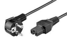 Apparatkabel C15 2,0 m sort, 230V, europæisk tobenet stik og IEC C15-stik, kompatibel med Xbox 360.