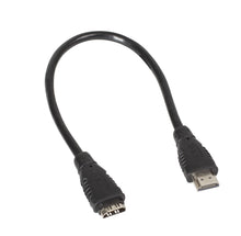 HDMI 2.0 forlængerkabel 0,3 m sort, han-til-hun stik, understøtter 4K/60 Hz Ultra HD.