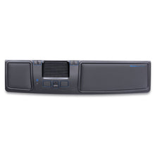 MouseTrapper Prime trådløs ergonomisk mus, sort håndledsstøtte med central betjening, touchpad og kontrolknapper.