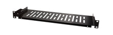 Logilink 19"-hylde Sort 1U i sort metal med aflange ventilationsslidser til montering i standard serverrack.