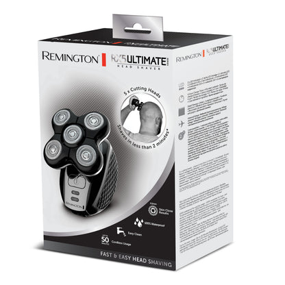 Remington Ultimate Series RX5 XR1500 hovedbarberingsmaskine, 5 skær, op til 50 min trådløs brug, vandtæt design.