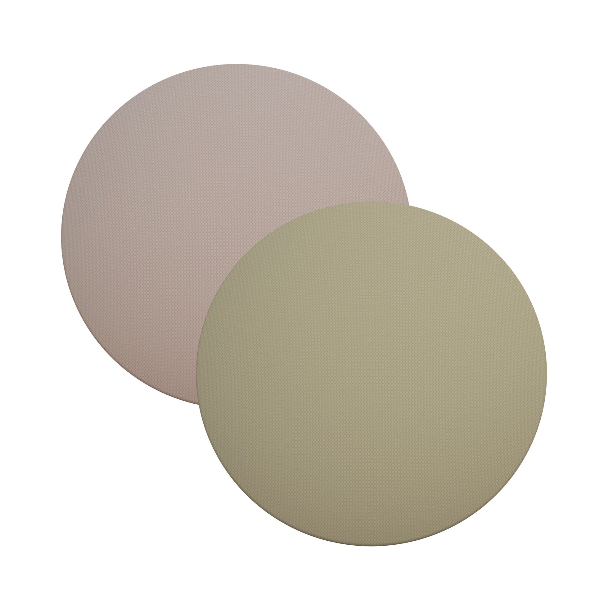 Defunc HOME udskiftelig front Bygning lille, lys beige og lysebrun med diskret tekstureret mønster, cirkelformet design.