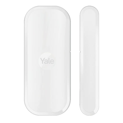 Yale Magnetkontakt til indendørs brug med to rektangulære dele, en større og en mindre, smart home sensor.