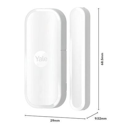 Yale Magnetkontakt sensor til indendørs brug, rektangulær, 68,5x29x9,52mm, til stk side om side.