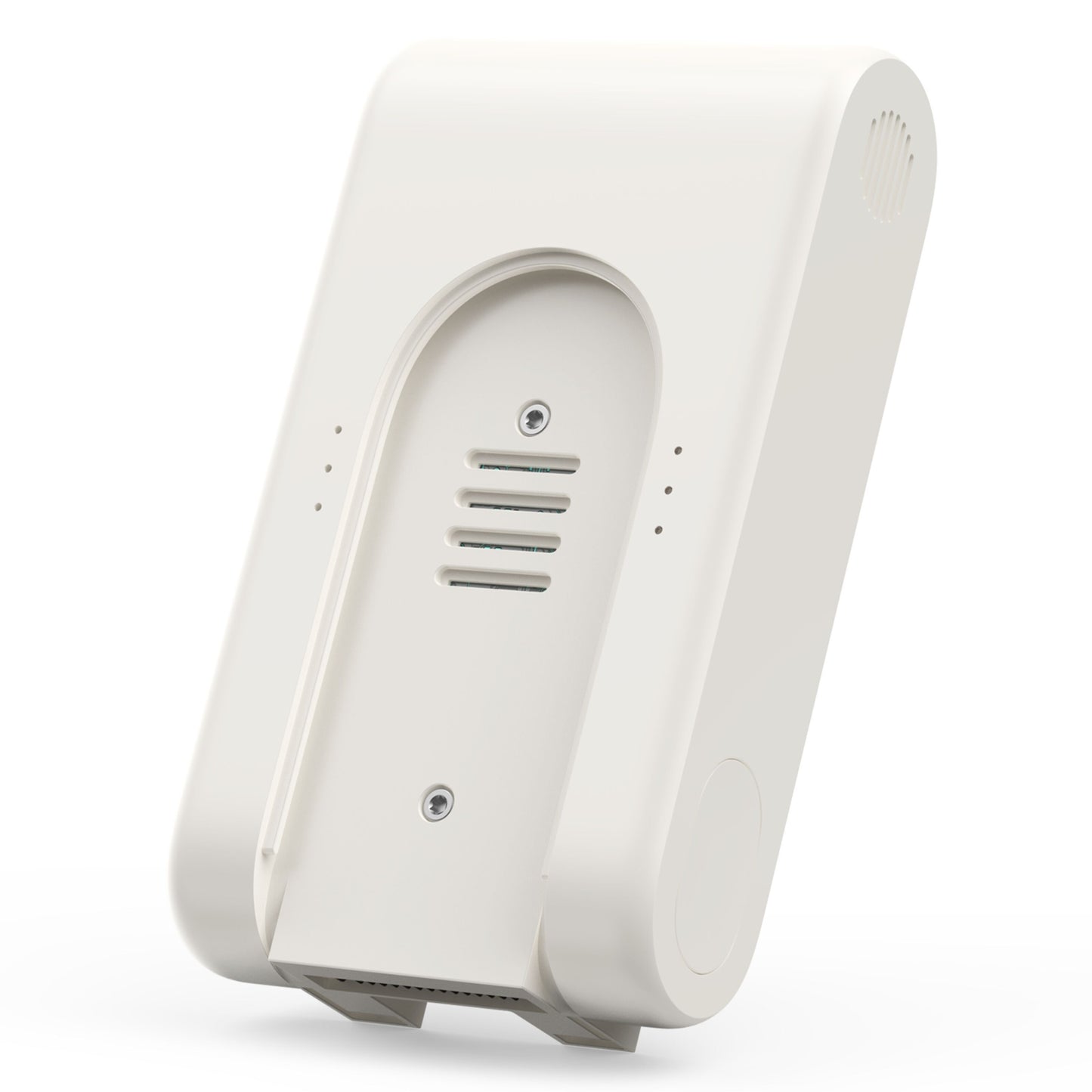 Dreame Batteri til Dreame R10, hvid, rektangulær med afrundede kanter, ventilationsslidser og cirkulære åbninger.