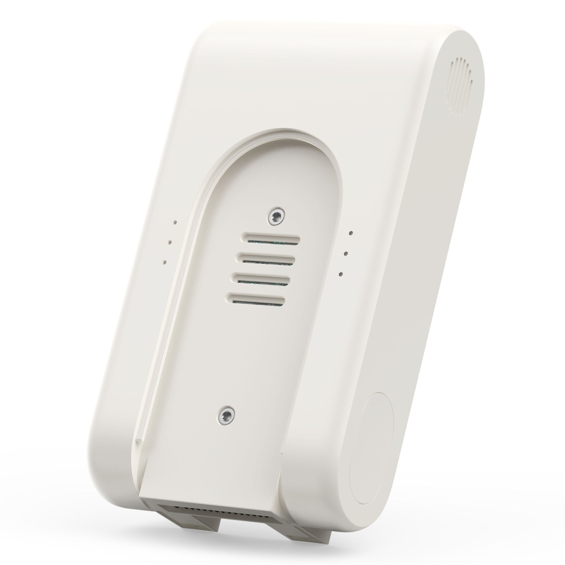 Dreame Batteri til Dreame R10, hvid, rektangulær med afrundede kanter, ventilationsslidser og cirkulære åbninger.