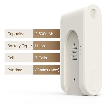 Dreame R10 batteri 2.500mAh Li-ion 7 celler op til 60 minutters driftstid.