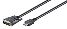 Adapterkabel DVI til HDMI 1 m med DVI-stik og HDMI-stik, understøtter op til 1920x1200 ved 60 Hz.