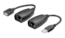 Nedis USB-forlænger adapterkabel sorterer op til 40 m med USB-A han, USB-A hun og RJ45-port til forlængelse.