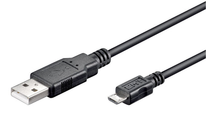 Luxorparts USB-A til Micro-USB-kabel, 1 m, USB-A til Micro-USB-stik, understøtter USB 2.0-dataoverførsel og opladning.