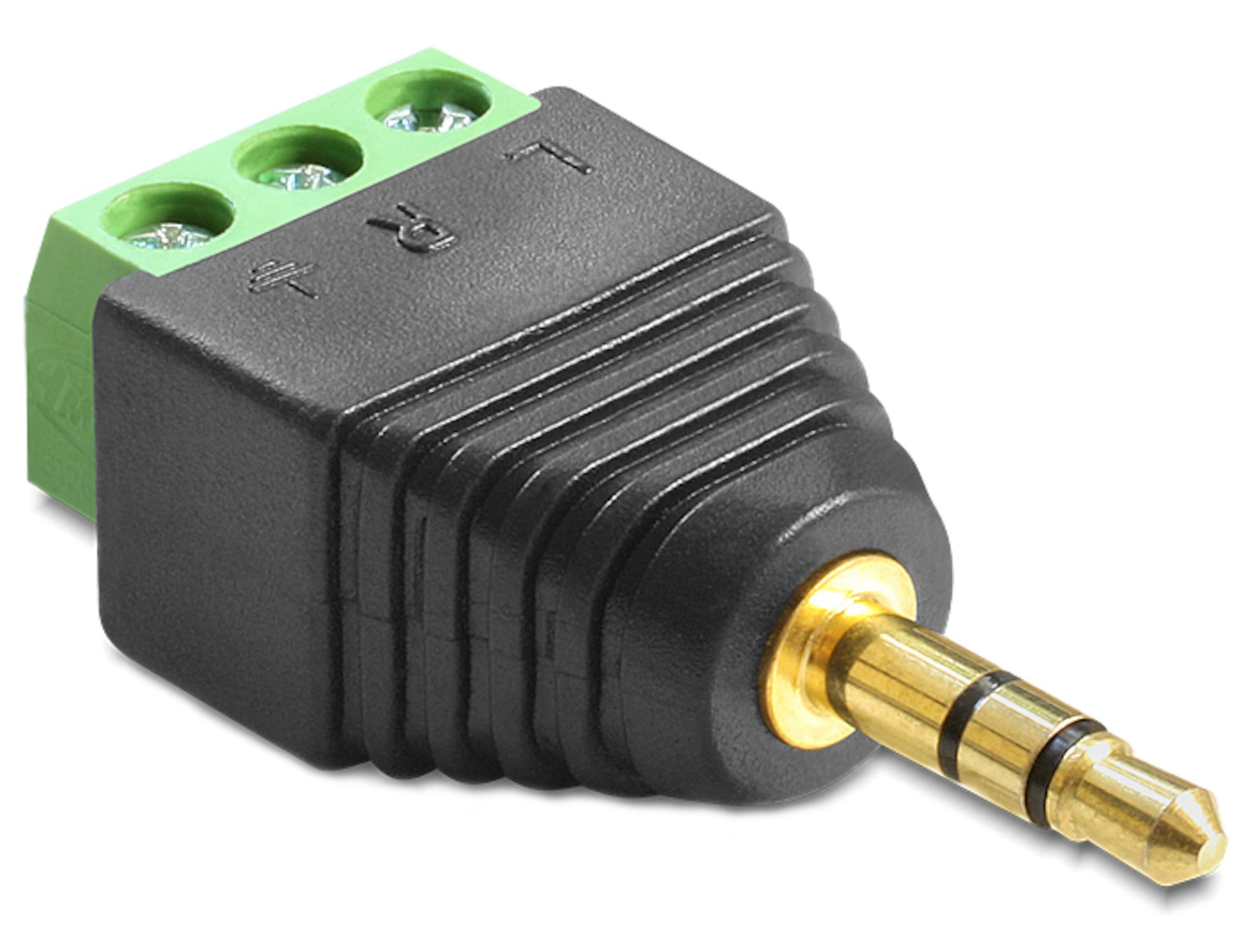 Terminalblok 3,5 mm han stereo med 3 ledere.