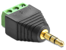 Terminalblok 3,5 mm han stereo med 3 ledere.