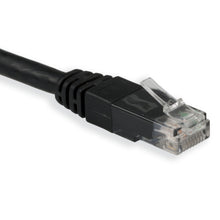 UTP-netværkskabel Cat. 6 sort 2,0 m med gennemsigtigt RJ45-stik velegnet til gigabit netværk.