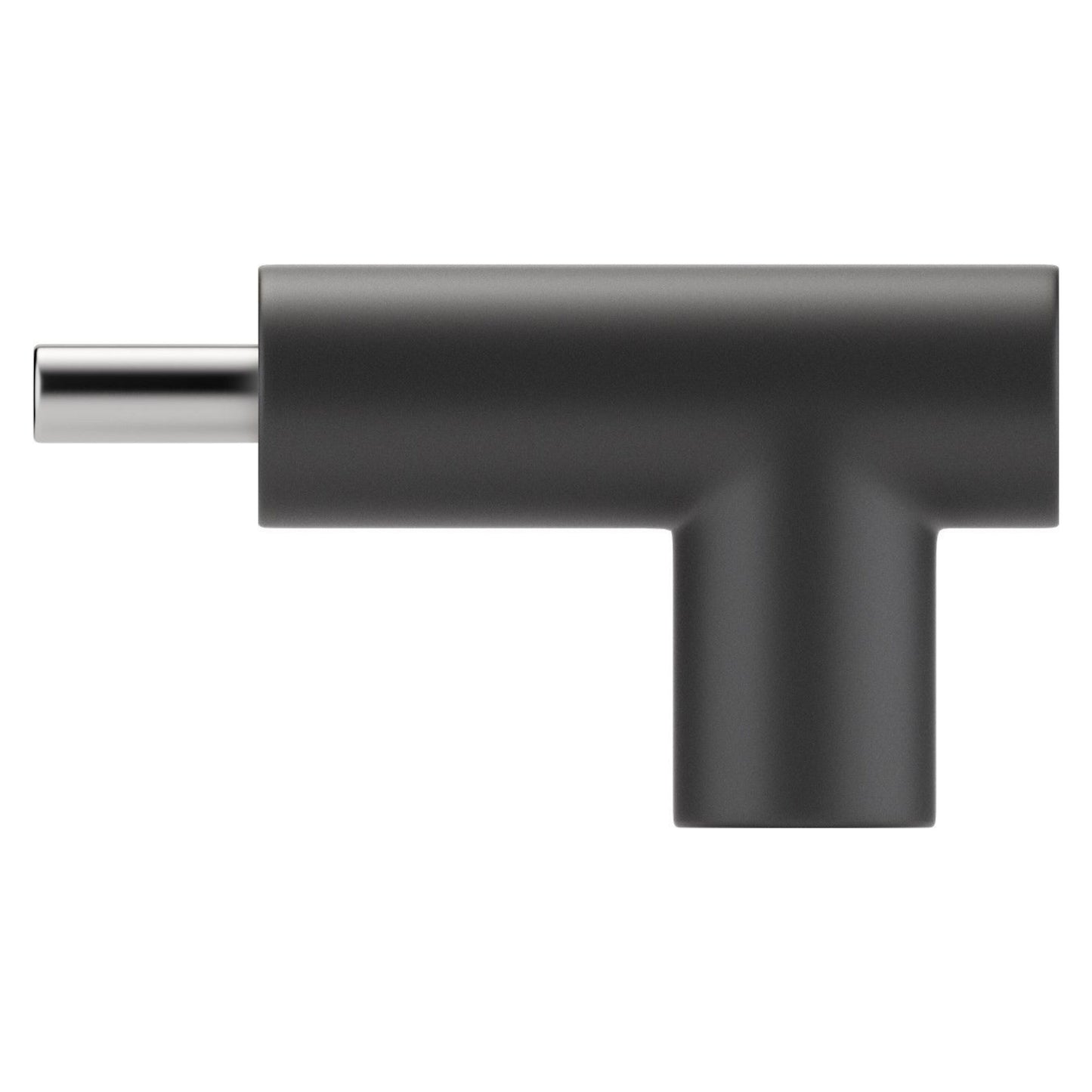 USB-C vinkeladapter sort T-form med USB-C stik og port til USB 3.1 gen 1 enheder.