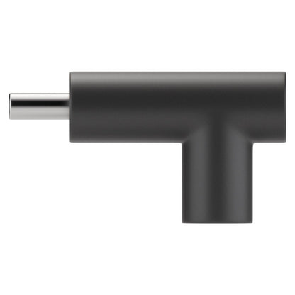 USB-C vinkeladapter sort T-form med USB-C stik og port til USB 3.1 gen 1 enheder.