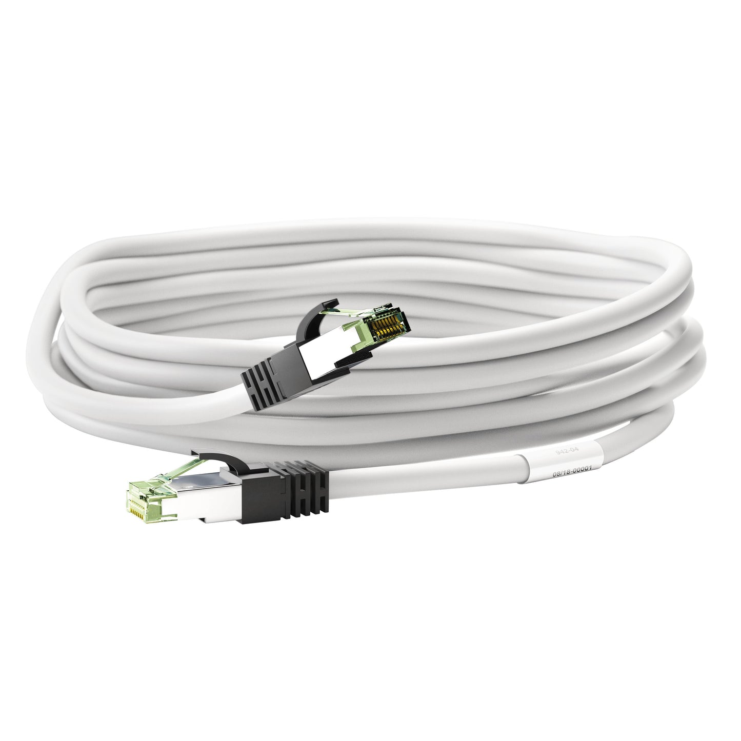 Goobay halogenfri S/FTP netværkskabel Cat. 8.1 3m, klar RJ45-stik med sorte clips, op til 40 Gb/s.