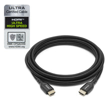 Nikabe HDMI 2.1 kabel 3m sort, Nikabe logo på stik, label viser 8K/60Hz, 4K/120Hz Ultra High Speed support og certificering.