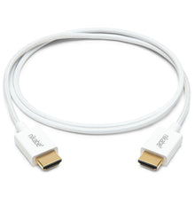Nikabe Tynd HDMI 2.1-kabel 1 m hvid, guldstik med Nikabe-logo, Ultra Slim High Speed 8K/60 Hz og 4K/120 Hz.