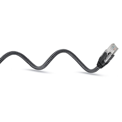 Goobay netværkskabel USB-A 2 m sort/hvid fletning.