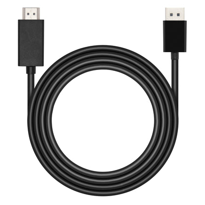 Adapterkabel DisplayPort til HDMI 2 m sort, stik i begge ender, understøtter 4K-opløsning.