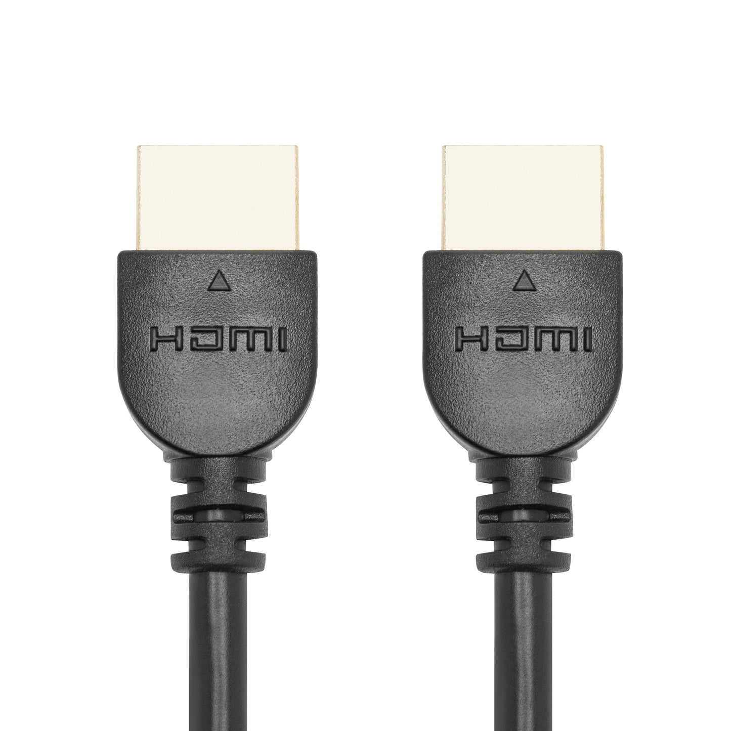 Luxorparts HDMI 2.0 kabel 3m sort med guldbelagte stik, understøtter 4K/60Hz Ultra HD, begge ender vises.