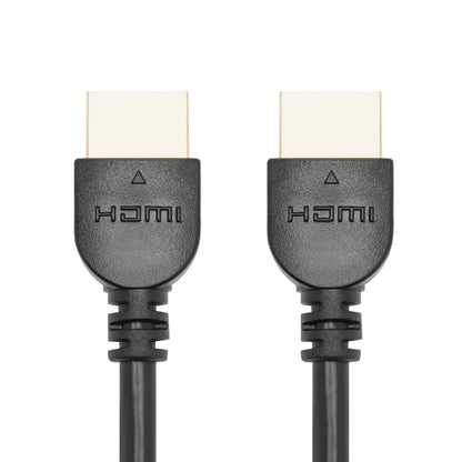 HDMI 2.0 kabel 0,5 m sort, 4K/60Hz, Ultra HD og HDR support, guldbelagte stik, 2 stk side om side.