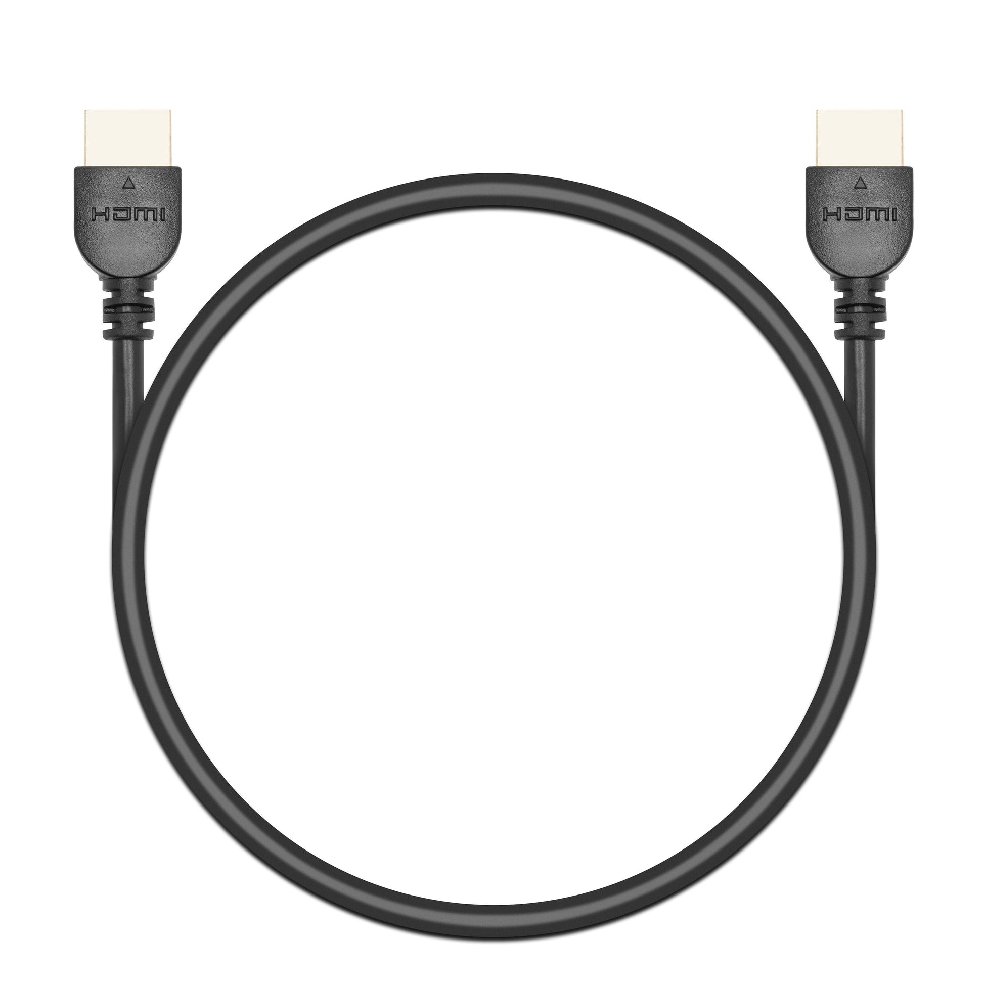 HDMI 2.0 kabel 0,5 m sort med stik i begge ender, understøtter 4K Ultra HD 60 Hz og HDR.