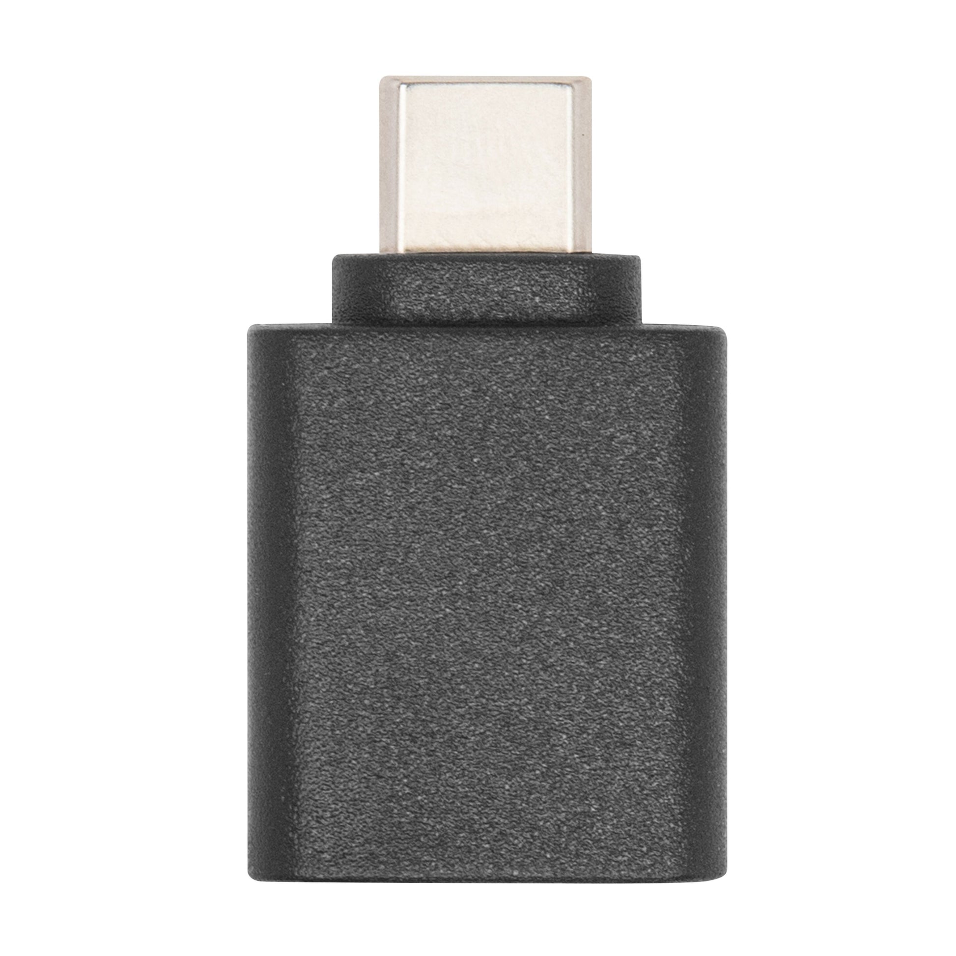 Plexgear OTG-adapter USB-C til USB-A CB229, sort, USB-C hanstik, understøtter hurtig USB 3.0 dataoverførsel.