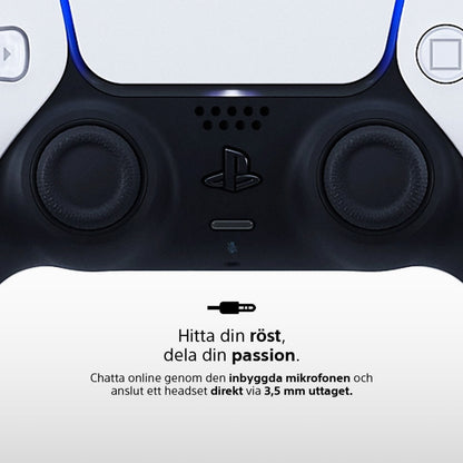 Sony DualSense V3 Trådløs controller sorterer nærbillede med indbygget mikrofon og 3,5mm jack.
